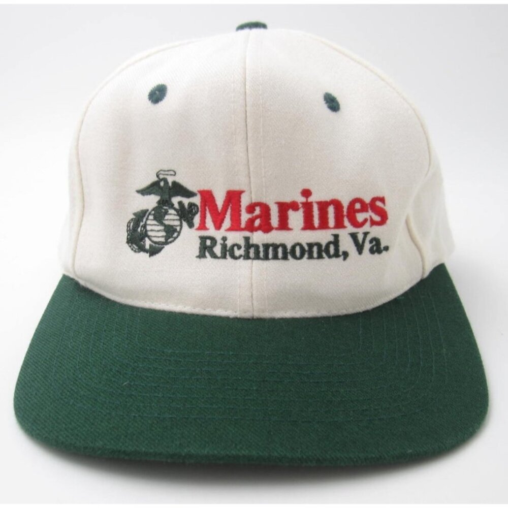 Vintage US Marines Richmond Virginia Adjustable Snapback Hat (C) Made in USA